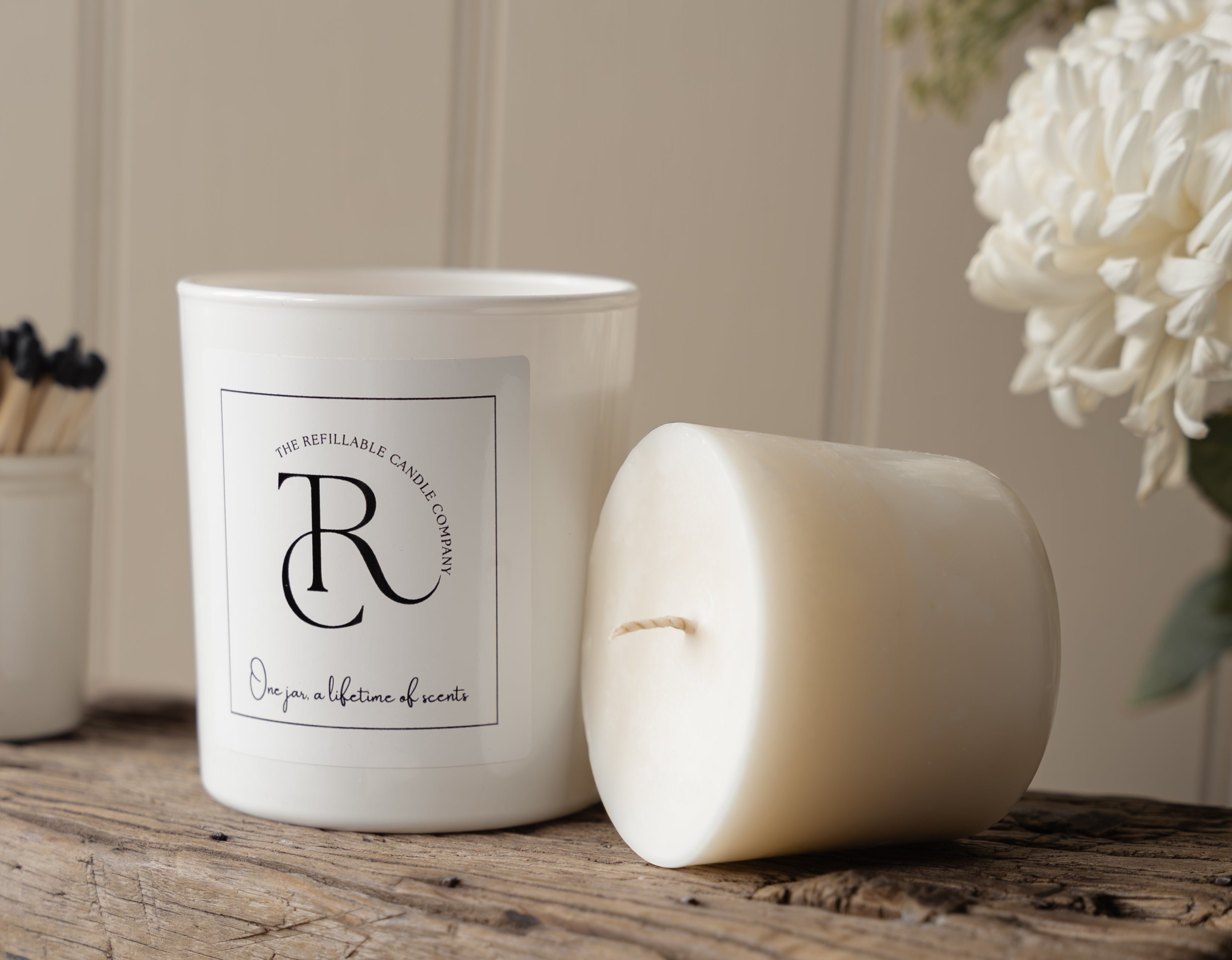 Rhubarb & Rose Candle Refill